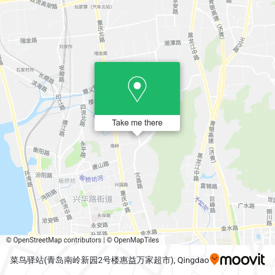 菜鸟驿站(青岛南岭新园2号楼惠益万家超市) map
