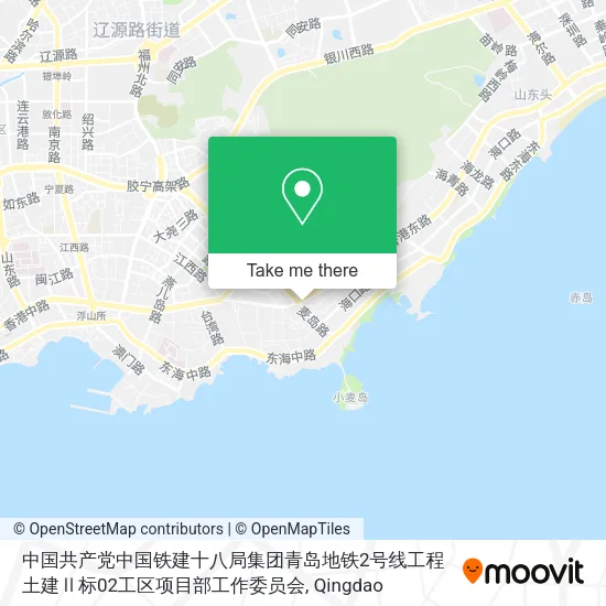 中国共产党中国铁建十八局集团青岛地铁2号线工程土建Ⅱ标02工区项目部工作委员会 map
