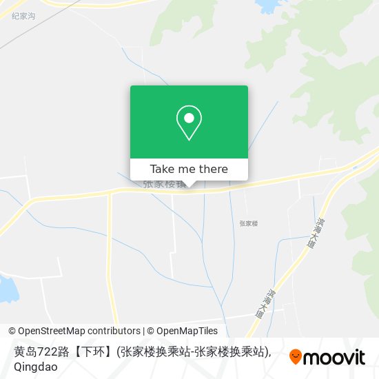 黄岛722路【下环】(张家楼换乘站-张家楼换乘站) map
