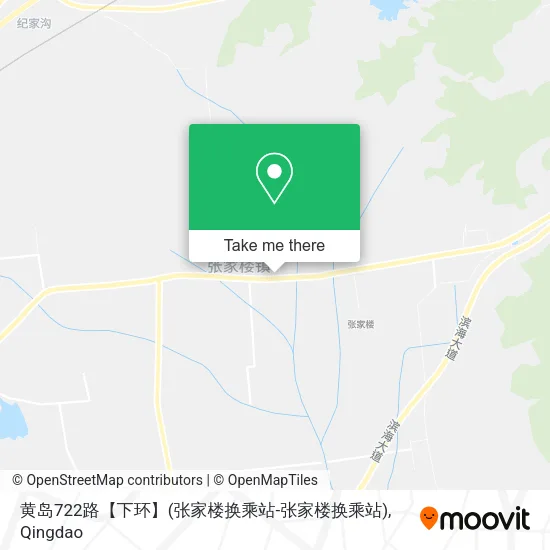 黄岛722路【下环】(张家楼换乘站-张家楼换乘站) map