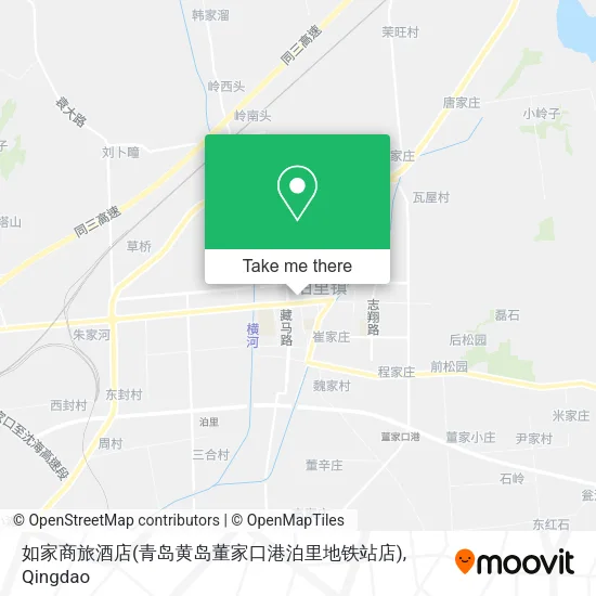 如家商旅酒店(青岛黄岛董家口港泊里地铁站店) map