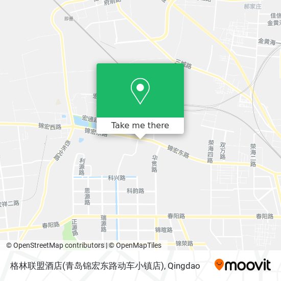 格林联盟酒店(青岛锦宏东路动车小镇店) map