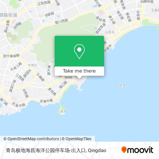 青岛极地海昌海洋公园停车场-出入口 map