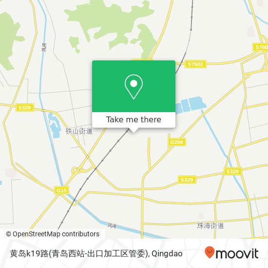 黄岛k19路(青岛西站-出口加工区管委) map