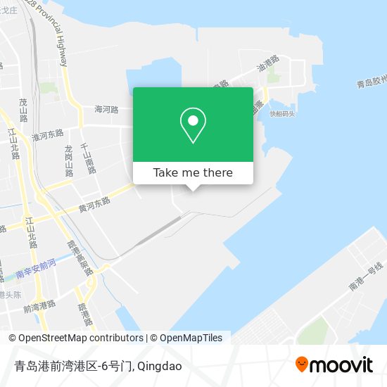青岛港前湾港区-6号门 map