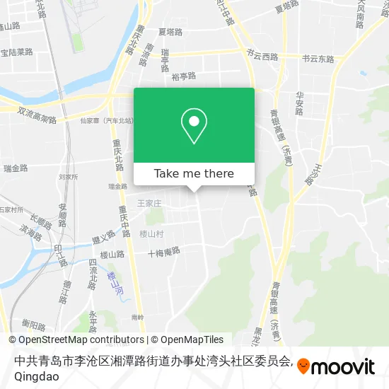 中共青岛市李沧区湘潭路街道办事处湾头社区委员会 map