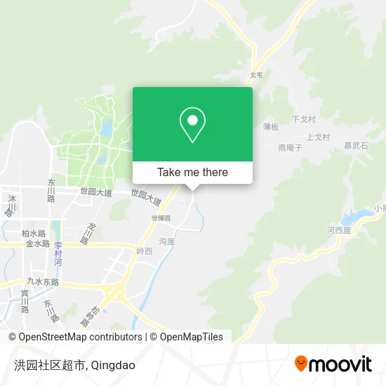 洪园社区超市 map
