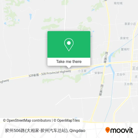 胶州506路(大相家-胶州汽车总站) map