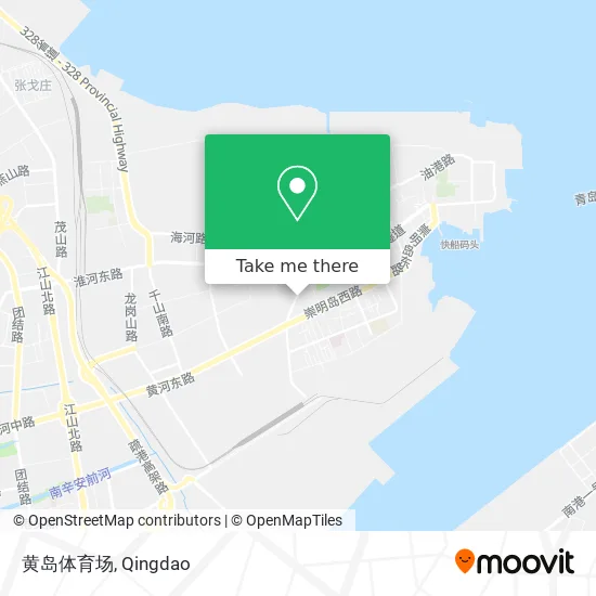黄岛体育场 map