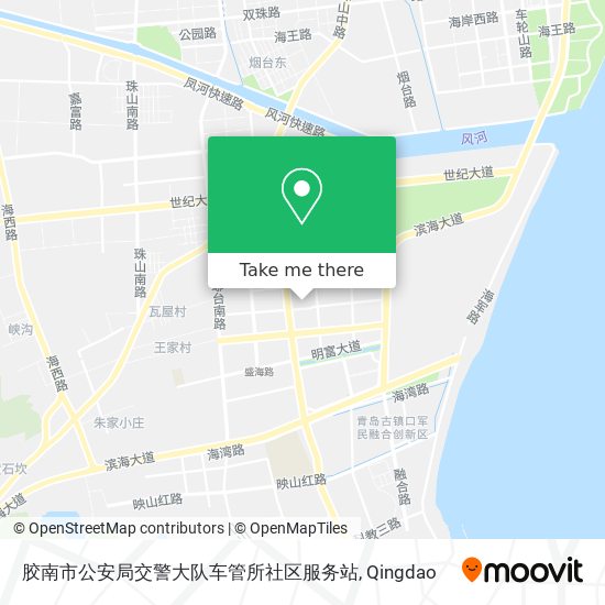 胶南市公安局交警大队车管所社区服务站 map