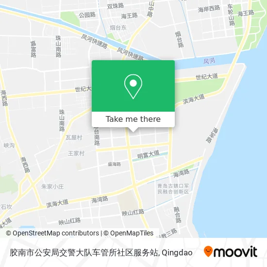 胶南市公安局交警大队车管所社区服务站 map