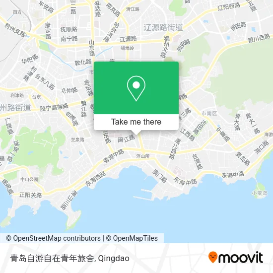 青岛自游自在青年旅舍 map