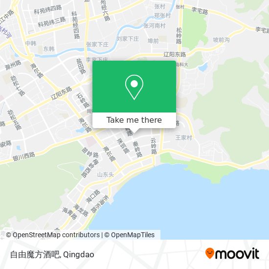 自由魔方酒吧 map