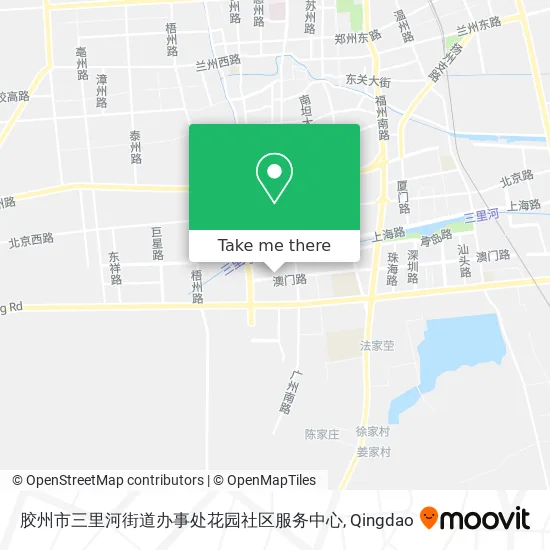 胶州市三里河街道办事处花园社区服务中心 map