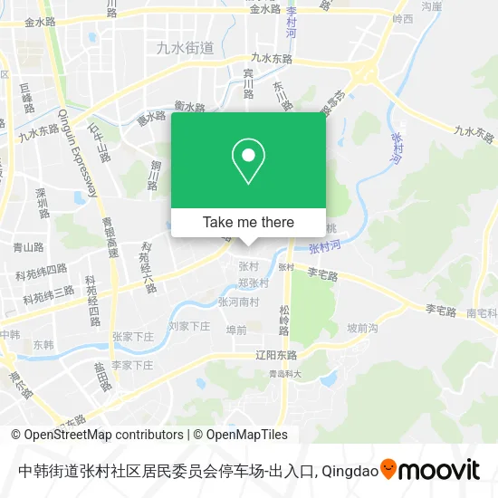 中韩街道张村社区居民委员会停车场-出入口 map