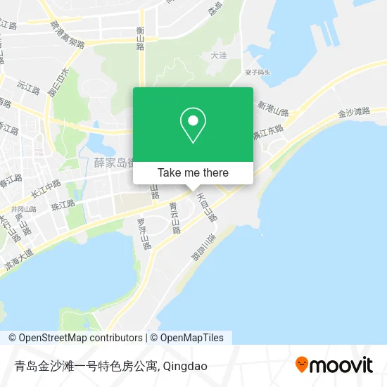 青岛金沙滩一号特色房公寓 map
