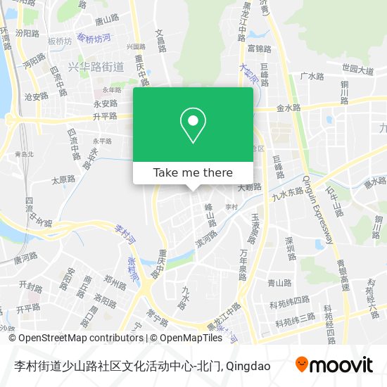 李村街道少山路社区文化活动中心-北门 map