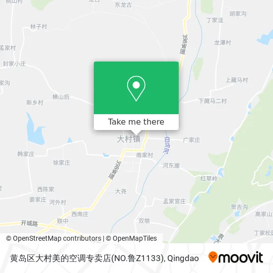 黄岛区大村美的空调专卖店(NO.鲁Z1133) map