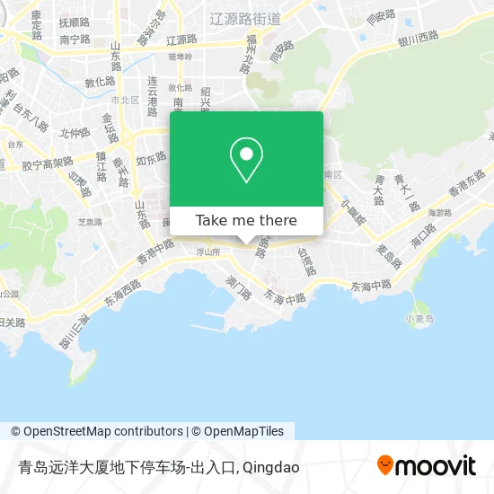 青岛远洋大厦地下停车场-出入口 map