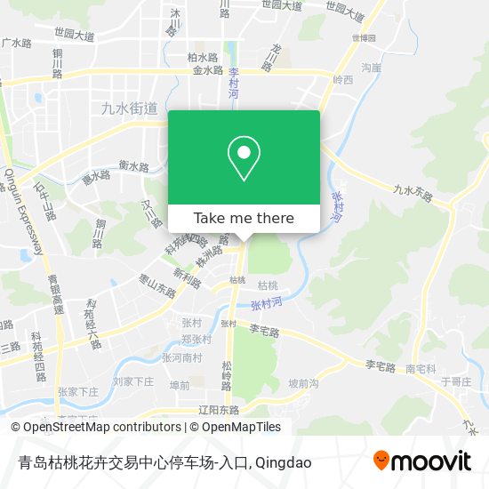 青岛枯桃花卉交易中心停车场-入口 map