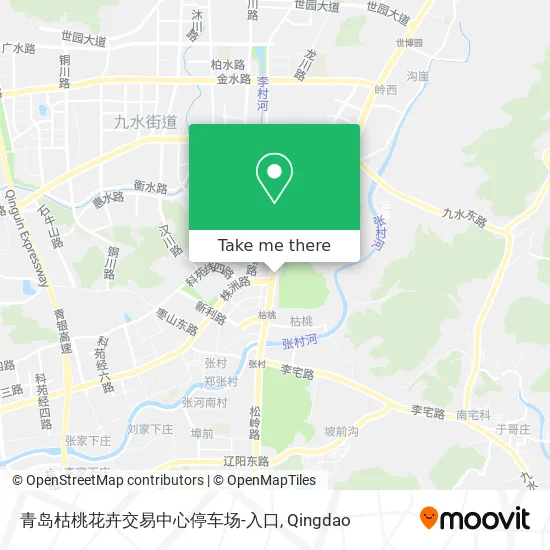 青岛枯桃花卉交易中心停车场-入口 map