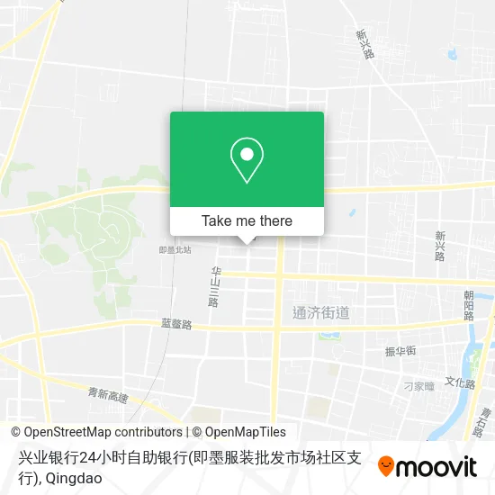 兴业银行24小时自助银行(即墨服装批发市场社区支行) map