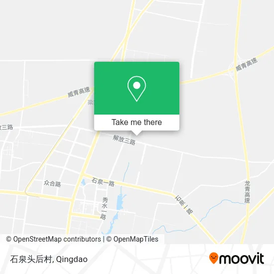 石泉头后村 map