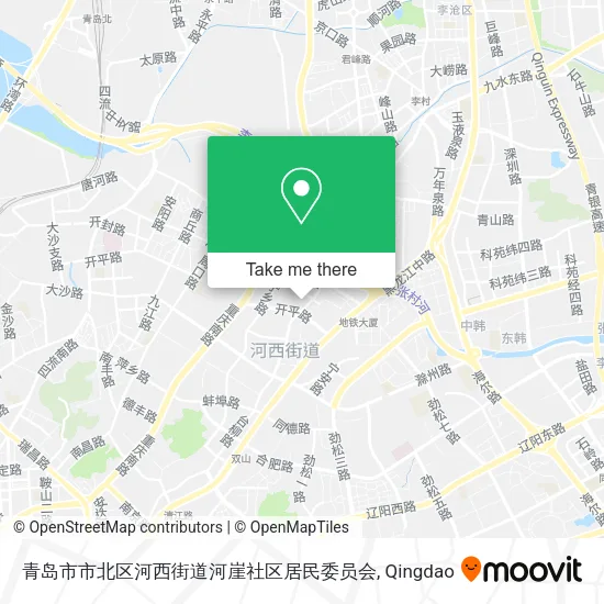 青岛市市北区河西街道河崖社区居民委员会 map