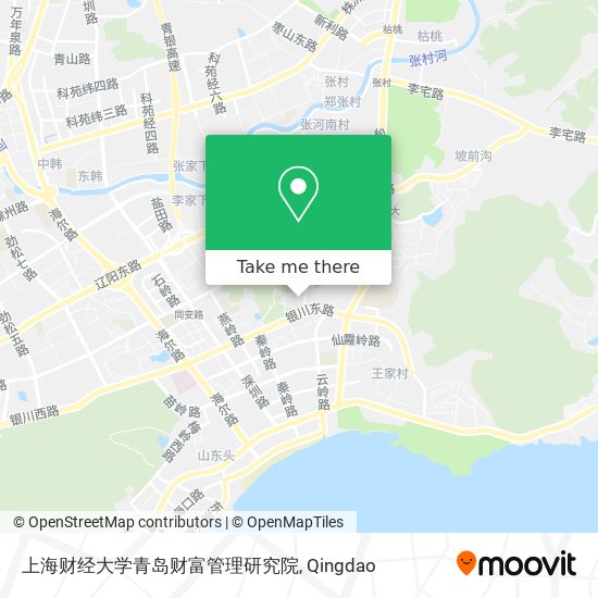 上海财经大学青岛财富管理研究院 map