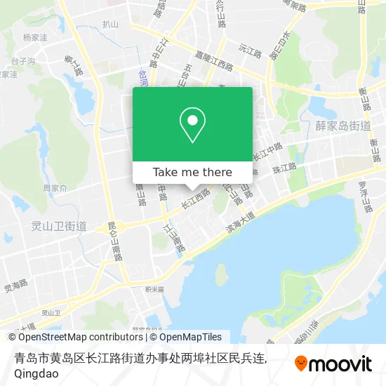 青岛市黄岛区长江路街道办事处两埠社区民兵连 map