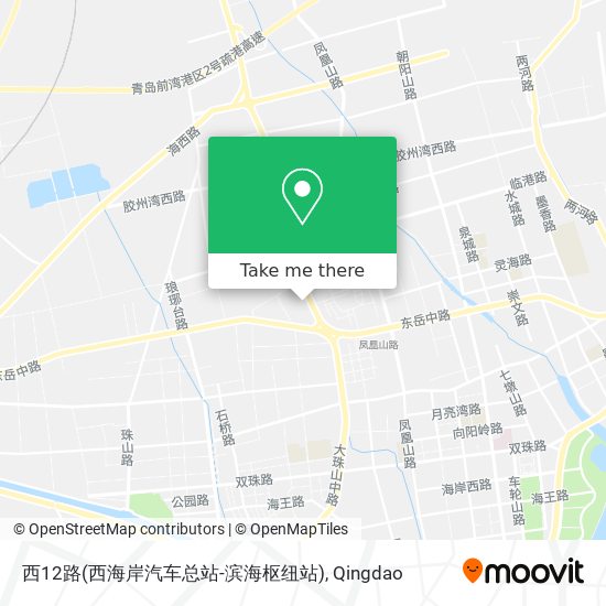 西12路(西海岸汽车总站-滨海枢纽站) map