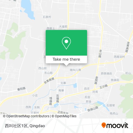 西叫社区1区 map