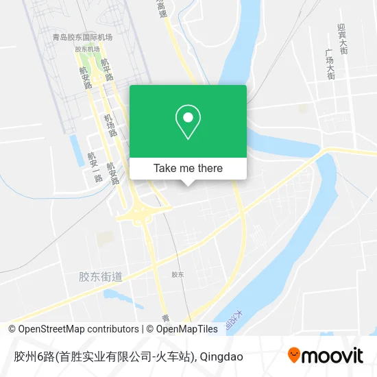 胶州6路(首胜实业有限公司-火车站) map