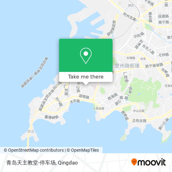 青岛天主教堂-停车场 map
