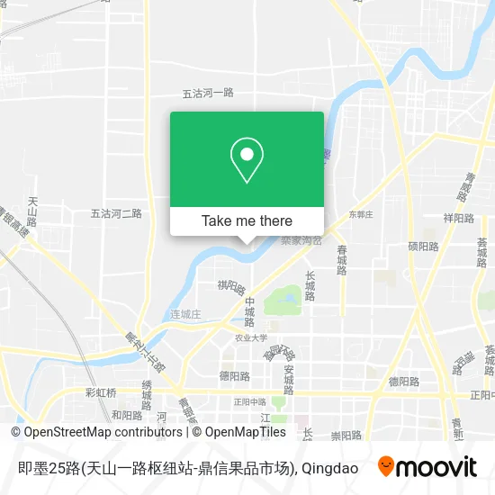 即墨25路(天山一路枢纽站-鼎信果品市场) map