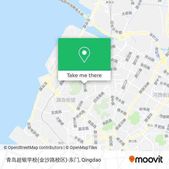 青岛超银学校(金沙路校区)-东门 map