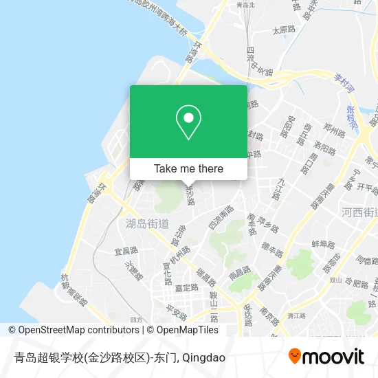 青岛超银学校(金沙路校区)-东门 map
