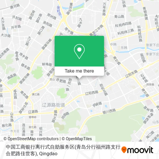 中国工商银行离行式自助服务区(青岛分行福州路支行合肥路佳世客) map