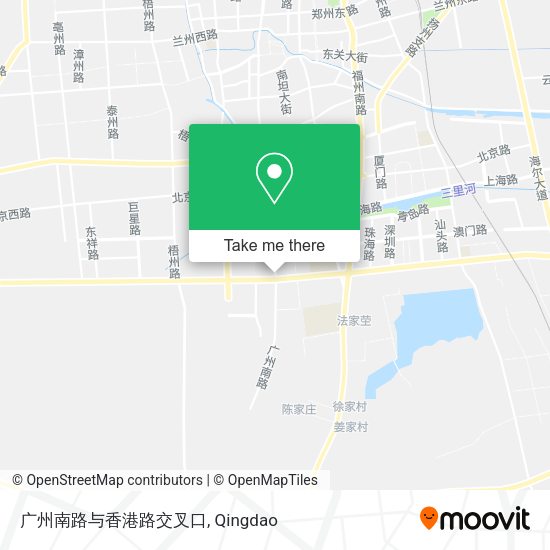 广州南路与香港路交叉口 map