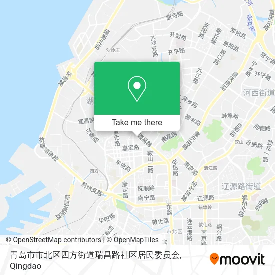 青岛市市北区四方街道瑞昌路社区居民委员会 map