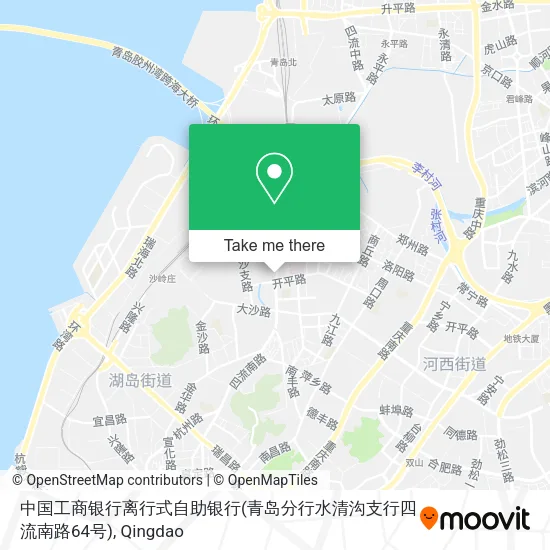中国工商银行离行式自助银行(青岛分行水清沟支行四流南路64号) map