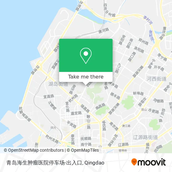 青岛海生肿瘤医院停车场-出入口 map