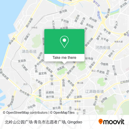 北岭山公园广场-青岛市志愿者广场 map