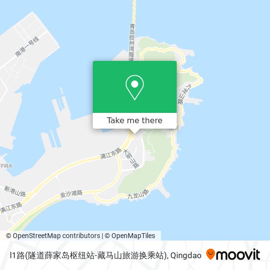 l1路(隧道薛家岛枢纽站-藏马山旅游换乘站) map