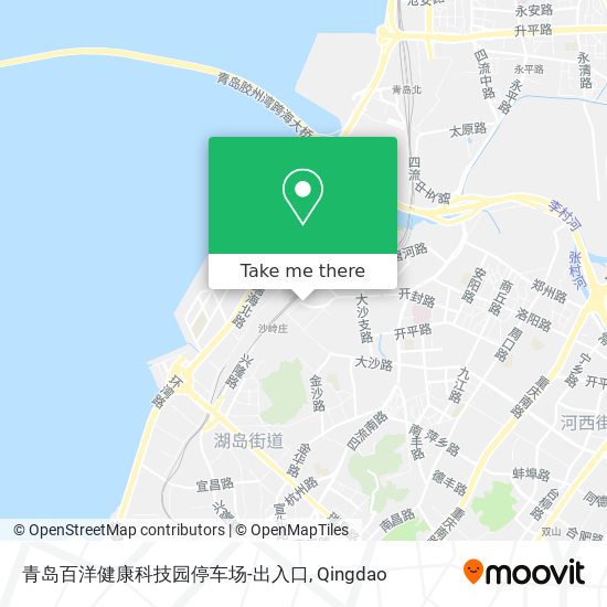 青岛百洋健康科技园停车场-出入口 map