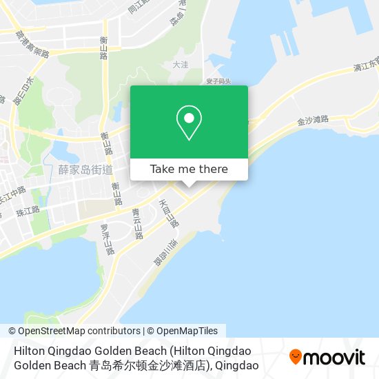 Hilton Qingdao Golden Beach map