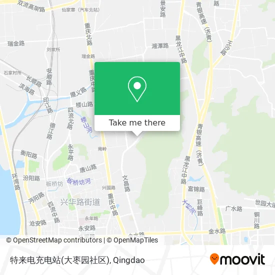 特来电充电站(大枣园社区) map