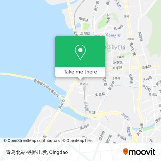 青岛北站-铁路出发 map