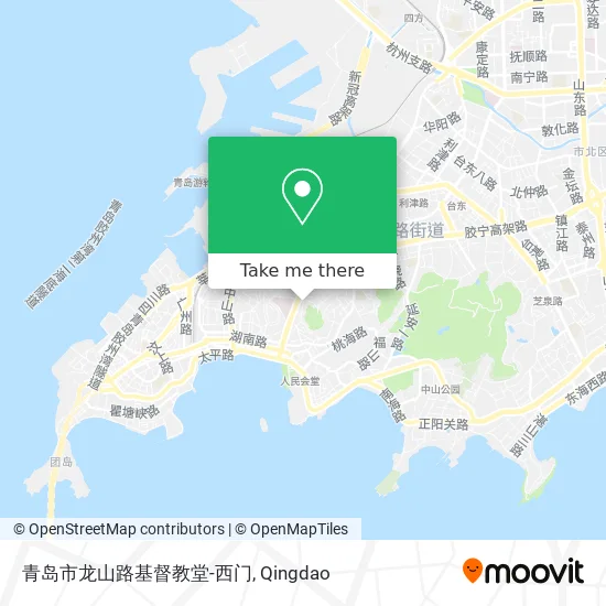 青岛市龙山路基督教堂-西门 map