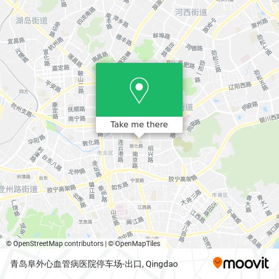 青岛阜外心血管病医院停车场-出口 map